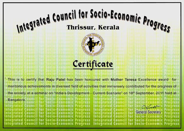 Mother Teresa Excellency Award
