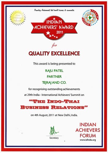 Quality Excellence Certificate