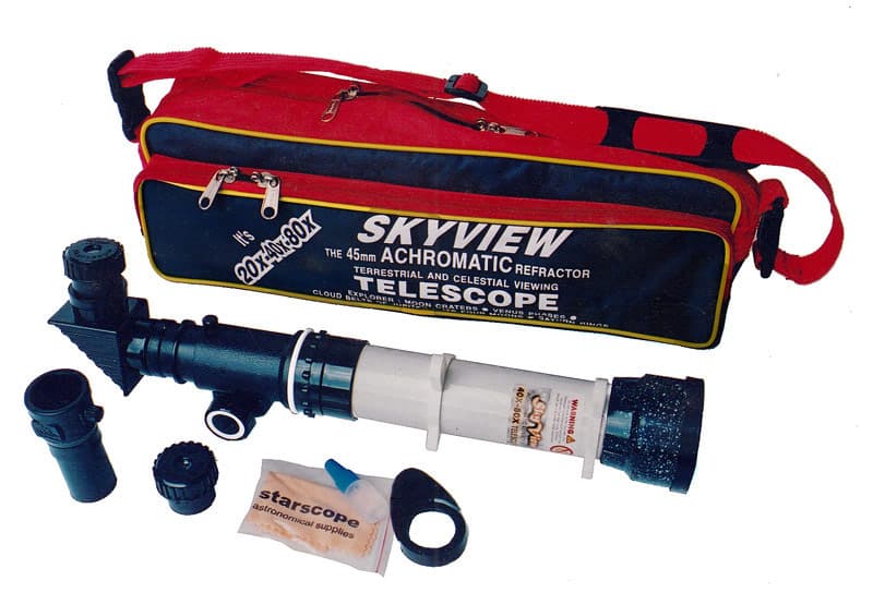 Skyview 20x60x80 (White) 45mm Refractor Telescope with Case