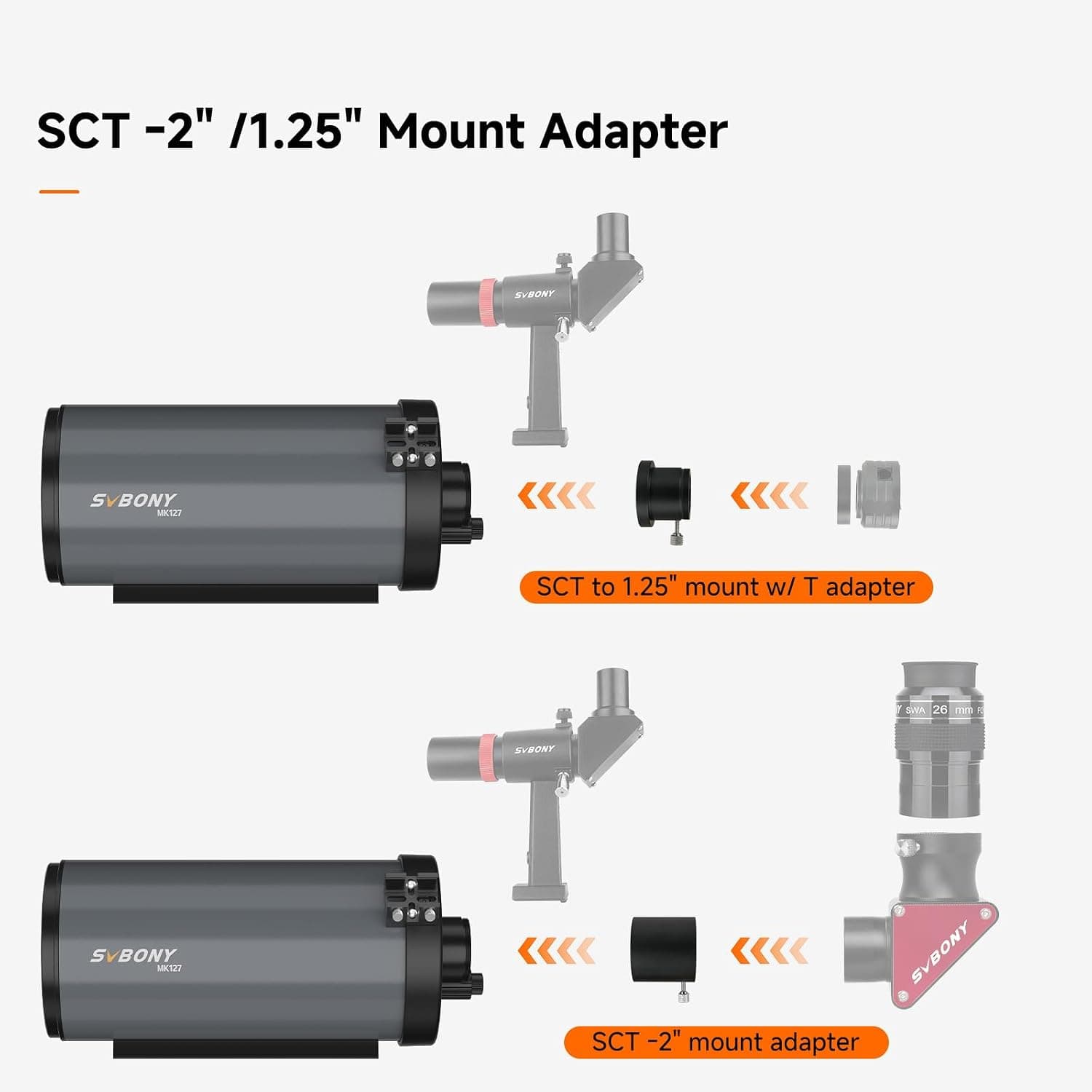 SVBONY MK127 Maksutov Cassegrain Telescope OTA 5