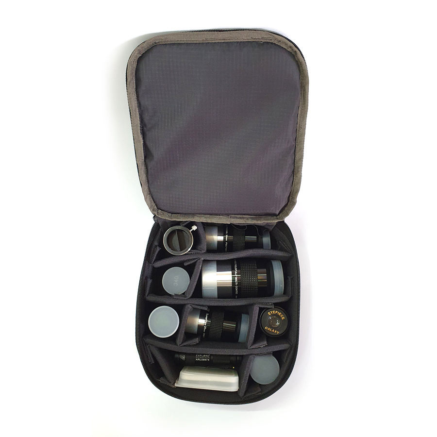 Telescope Eyepiece Bag - Padded Storage Case For 1.25 & 2 Inch Eyepieces With Adjustable Strap