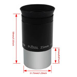 25mm Plosl Eyepiece 1.25" 4-Element Design